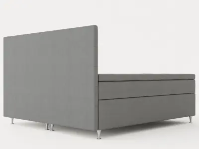 Joluma Complete Bed Package Continental Bed 180x200 Gray Low-poly 3D model