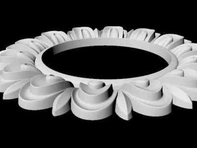 Central decor ornament for furniture 3D model 71