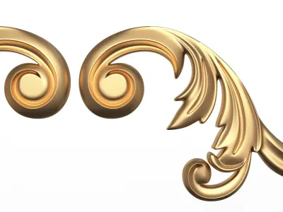 Corner Carved Decoration CNC 03 Low-poly 3D model