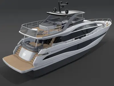 P Y85 Luxury Motor Yacht - Y Class model 3D model