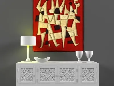 Sewing designer art - Festival of Birds concept 3D model