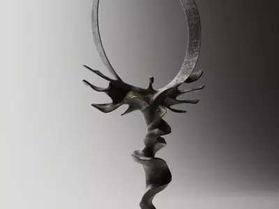 Abstract Human Ascension Sculpture 3D model