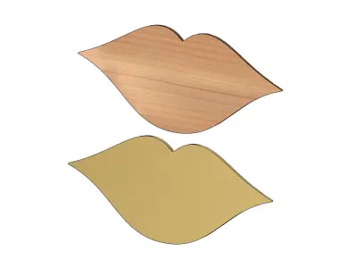 Lips rosette onlay relief 3D print model