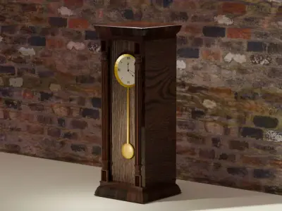 Antique Pendulum Clock 3D model