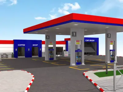 Gas Station  3D model