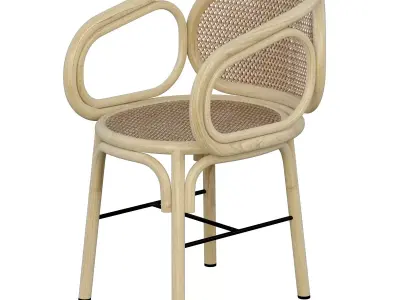 3d contour dining armchair 3d model Low-poly 3D model