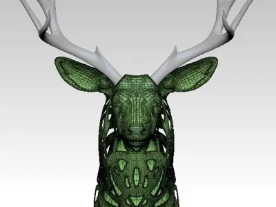 Deer Head Decoration Modern Art  3D print model