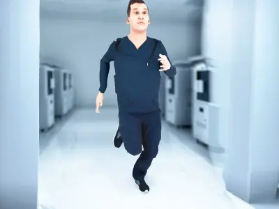 Professional Male Nurse model pack Low-poly 3D model