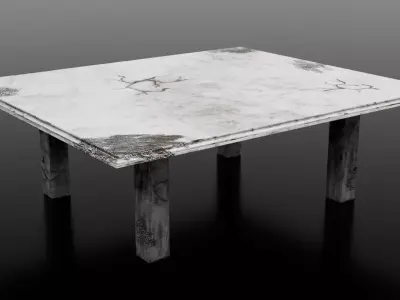 Marble-Table Low-poly 3D model