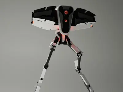 Jaeger futuristic robot on two legs Free 3D model