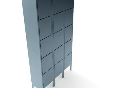 metal locker 3D model