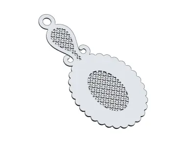 Silver Antique and traditional pendant or earring Free 3D print model