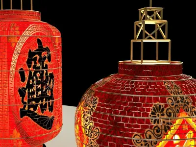 Chuinese red lantern 3D model