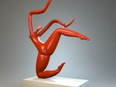 Sculpture Dance mantis P 3D print model