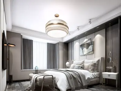 Modern luxury bedroom46 3D model