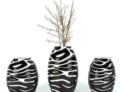 Vases zebra vase Free 3D model