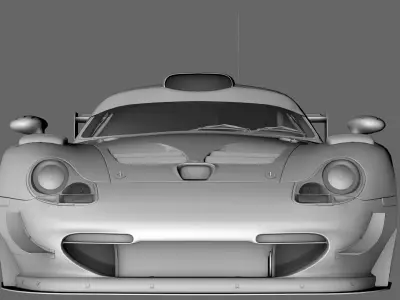 Porsche 911 GT1 1997 Low-poly 3D model