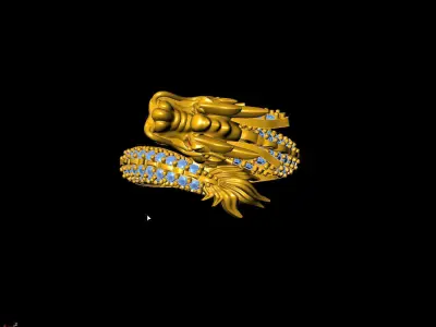 Dragon rings 3D print model purchase