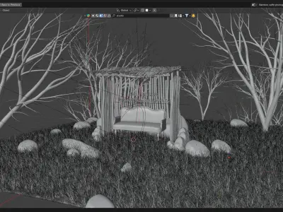 photo studio setup Low-poly 3D model