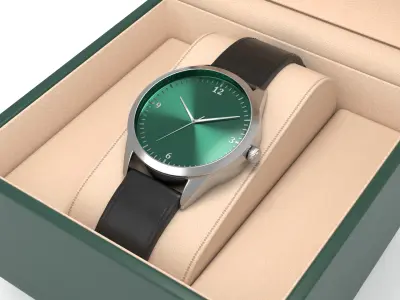 Watch with case 3D model