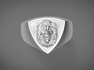 Lion ring Free 3D print model