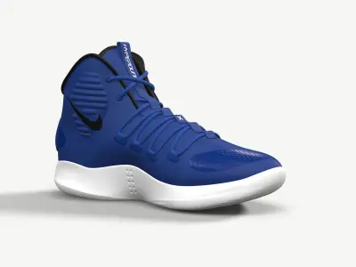 Basketball Shoes Nike Blue 3D model
