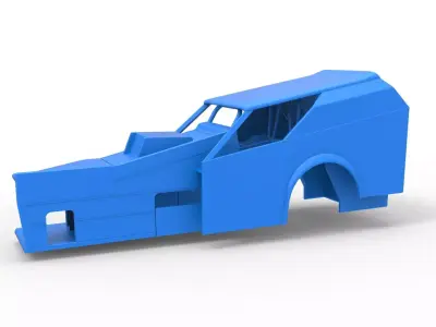 Shell of Vintage Dirt Modified stock car Version 7 Scale 1 to 25 3D print model