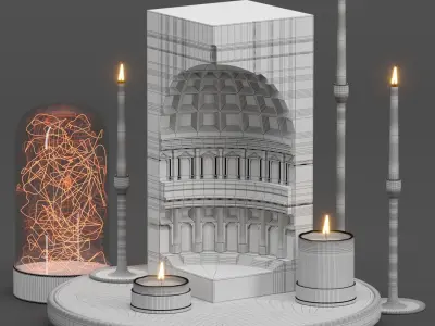 Decorative set - Pantheon 3D model