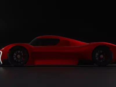 Futuristic Hypercar 3D model
