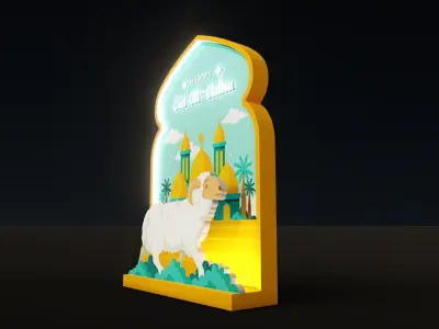 Backwall Ied Al-Adha 3D model