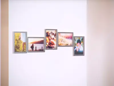 Wall decoration of pictures HG2 3D model