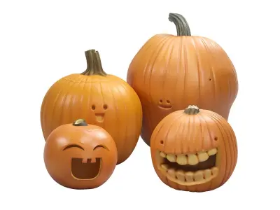 Halloween Decorative Pumpkins 01 3D model