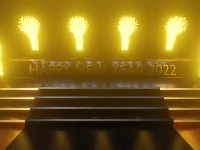Happy new year blender Free 3D model