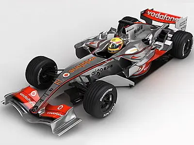 F1 2008 Vodafone McLaren Mercedes MP4-23 3D model