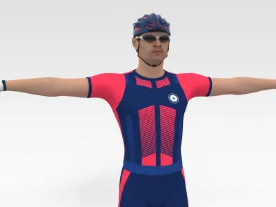 Cyclist 07 3D model