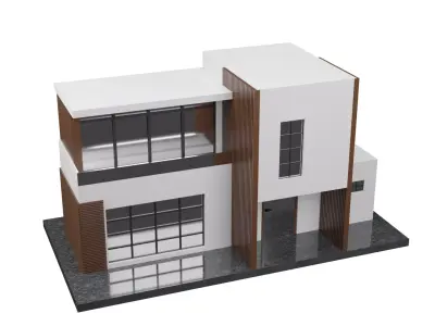 Modern House Free low-poly 3D model
