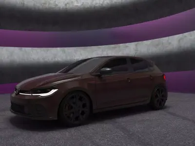 VW Polo 2022 3D model modified 3D model