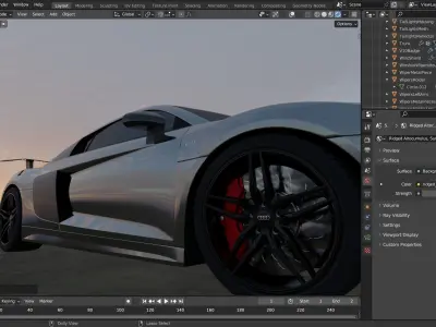 Audi R8 V10 3D model from CGTrader