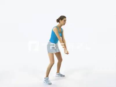 Aspiration 15F Digging Sports Woman Low-poly 3D model