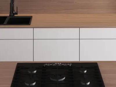 modern kitchen with island 010 3D model