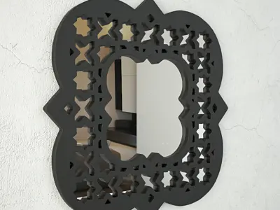 Quatrefoil Wall Mirror 3D model