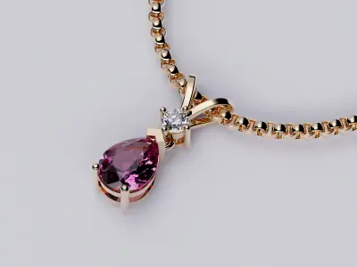 Pendant Pear 8x6 3D print model