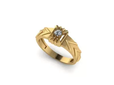 man diamond ring 3D print model