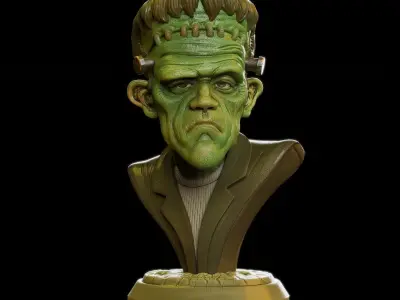 Frankensteins Monster Stylized Cartoon 3D Printable Model 3D print model