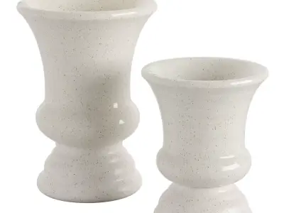 Speckled Goblet Vase Set 2 3D model