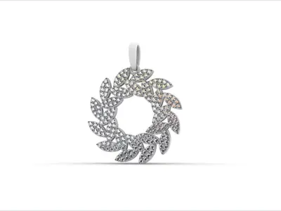 flower leaf pendant model 296 3D print model