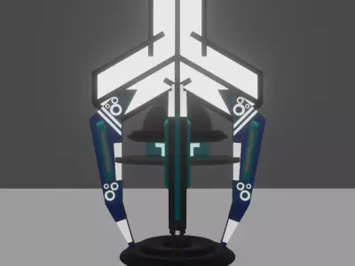 Sci-fi poles 3D model