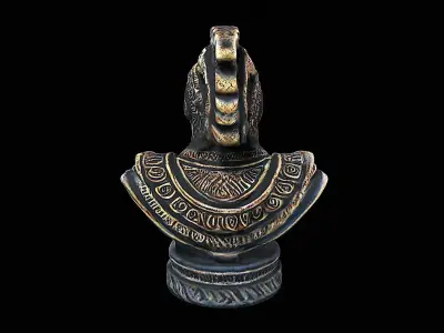 aztec statue sculpture 3D model