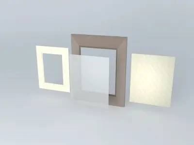 Picture Frame 2 Bespoke Satin Gold Leaf Free 3D model