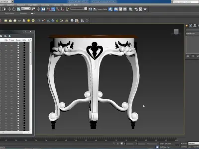 Cute french country side table  3D model